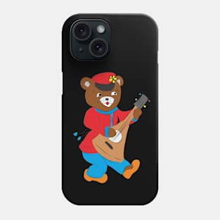 Funny bear musician Phone Case