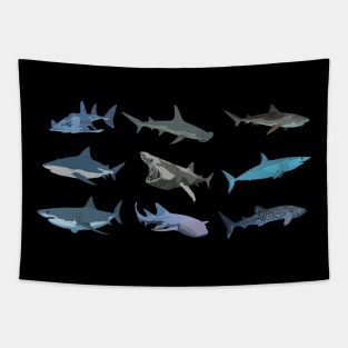 Various Sharks Tapestry