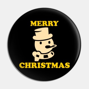 Merry Snowman Christmas Pin