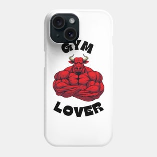 Gym lover bull Phone Case