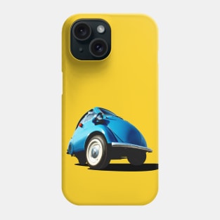 Isetta bubble car in blue Phone Case