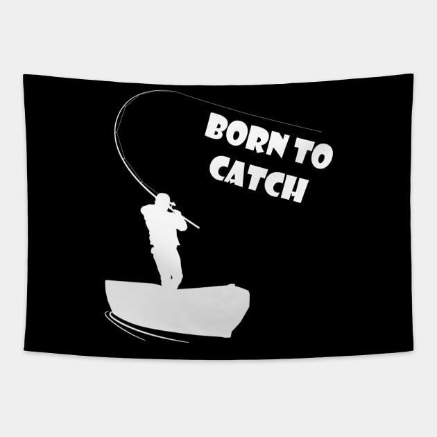 Born to catch | Fishing Lover Tapestry by MO design