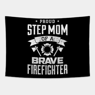 Proud Step Mom T Shirt Firefighter TShirt Gift Tapestry