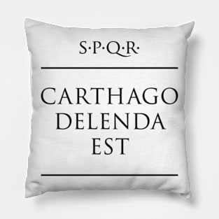 Latin quote Carthago delenda est Pillow