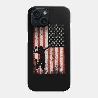 USA FLag Volleyball Player Phone Case