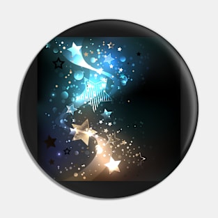 Glowing Blue Stars ( Abstract Background ) Pin