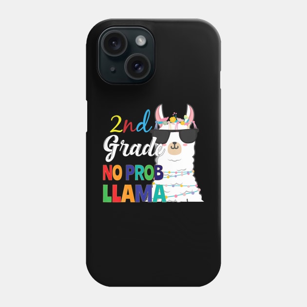 2Nd Grade No Prob Llama Eacher Student First Day Of School Phone Case by Hot food