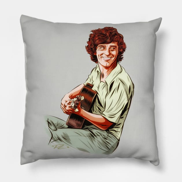 Mickey Newbury - An illustration by Paul Cemmick Pillow by PLAYDIGITAL2020