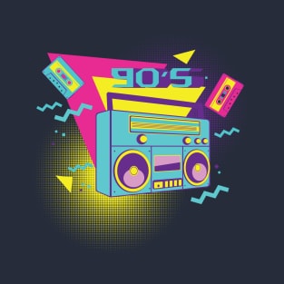 Blue boombox with cassette T-Shirt
