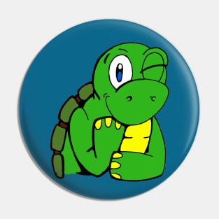 Winking Turtle Pin