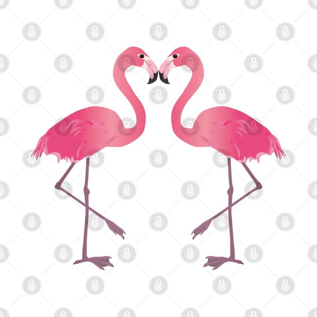 Two Pink flamingo's by Bwiselizzy