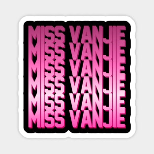 Miss Vanjie! (9) - Mulberry Lavender Magenta Vanjie Pink Gradient (Pink 3) Magnet