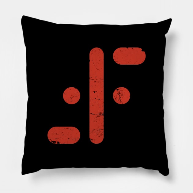 V Visitor Symbol Pillow by synaptyx