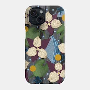 Warm night botanical pattern Phone Case