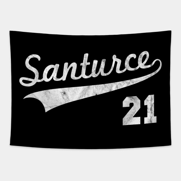 Distressed Santurce 21 Puerto Rican Baseball Cangrejeros Puerto Rico Tapestry by PuertoRicoShirts