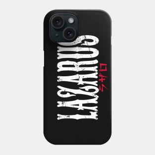 Lazarus Anime Title Black and White Typography Streetwear Style Edit Phone Case
