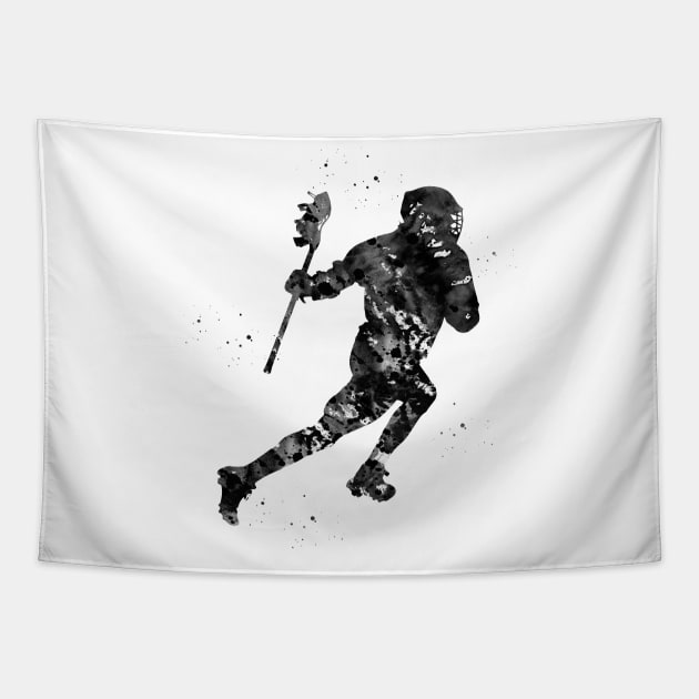 Lacrosse player Tapestry by erzebeth