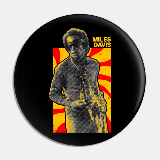 Retro Miles Davis Pin by Hidarsup Bahagiarsa