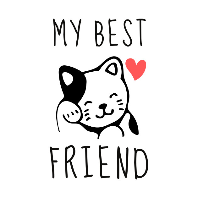 Kitty Cat best friend Shirt Animal Lover Halloween October Bunny Animals Dog Cat Pets Sarcastic Funny Meme Happy Fun Introvert Awkward Geek Hipster Silly Inspirational Motivational Birthday Present by EpsilonEridani