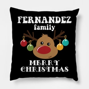 Family Christmas - Merry Christmas FERNANDEZ family, Family Christmas Reindeer T-shirt, Pjama T-shirt Pillow