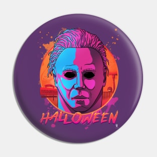 Halloween Retro 80's Shirt Pin