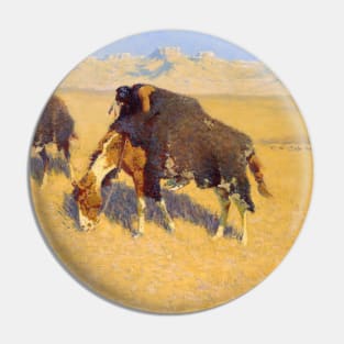 Indians Simulating Buffalo by Frederic Remington Pin