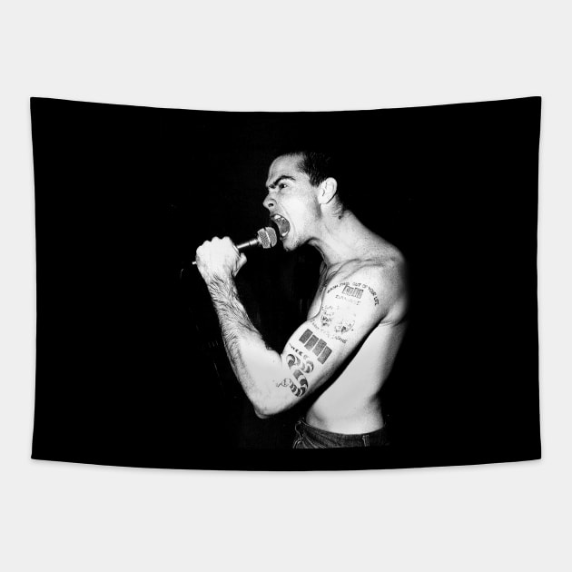 Henry Rollins punk Tapestry by partikelir.clr