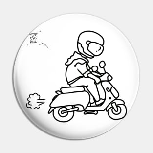 motorbike rider with classic scooter quotes Pin