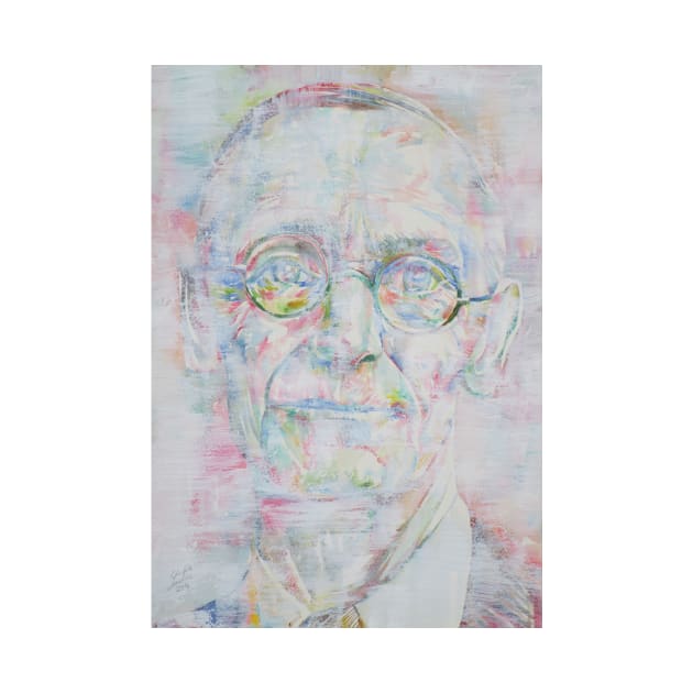 HERMANN HESSE - watercolor and acrylic portrait by lautir