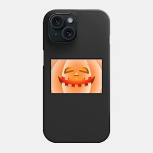 Halloween pumpkin bad but happy in the foreground Phone Case