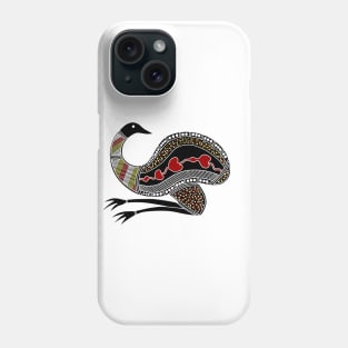 Aboriginal Art - Emu Red Phone Case