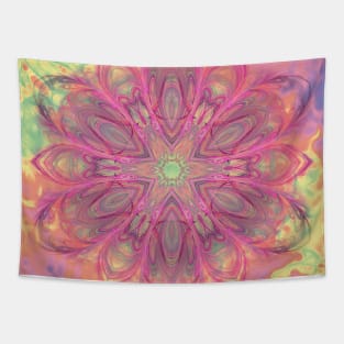 Beautiful kaleidoscope in pink with texture Tapestry