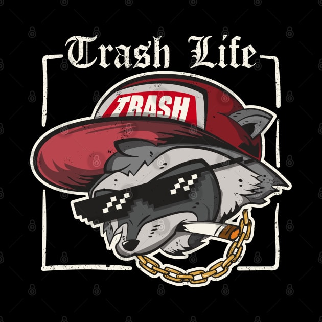 Trash Life Raccoon by wookiemike