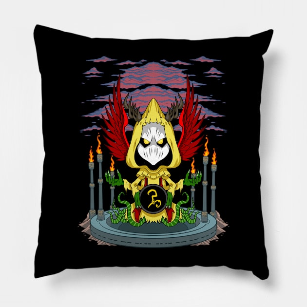 Madness Unleashed: Hastur The King In Yellow Design Pillow by Holymayo Tee