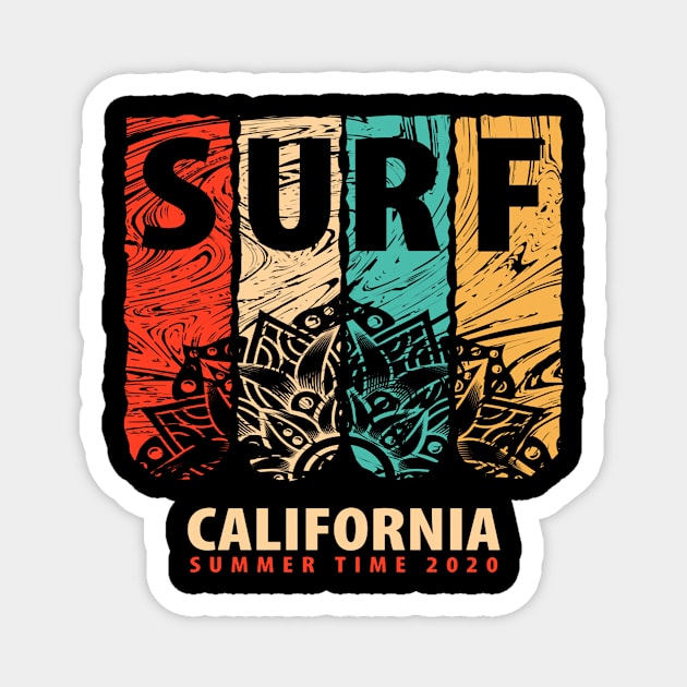 Surf California Magnet by XXLack