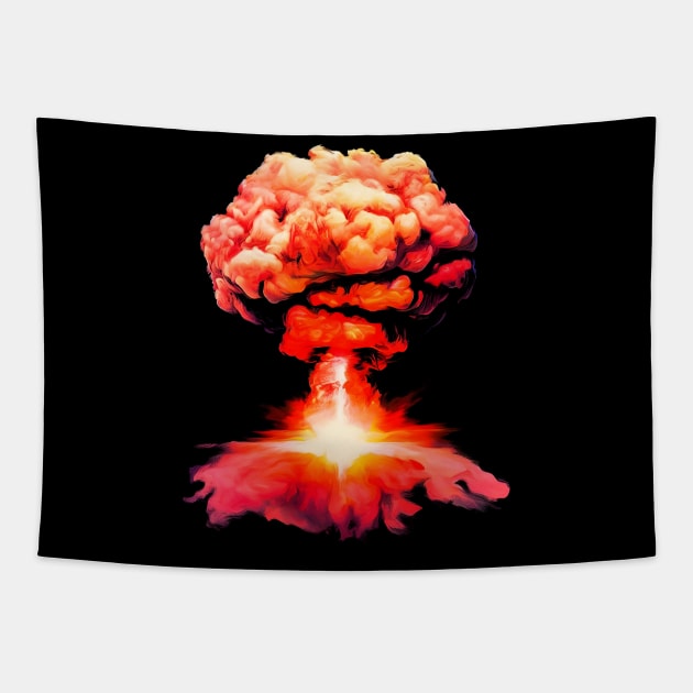 mushroom cloud japan Tapestry by Ravenglow