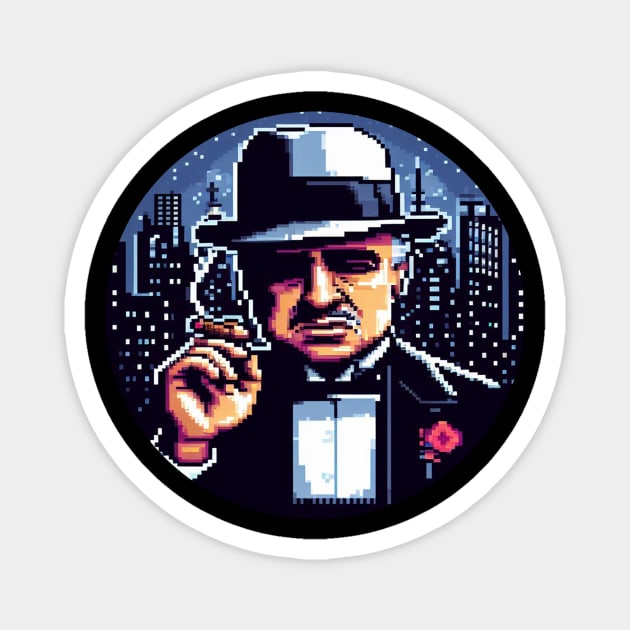 8BIT Vito Corleone Magnet by nerd.collect