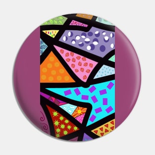 Abstract Craziness Pin