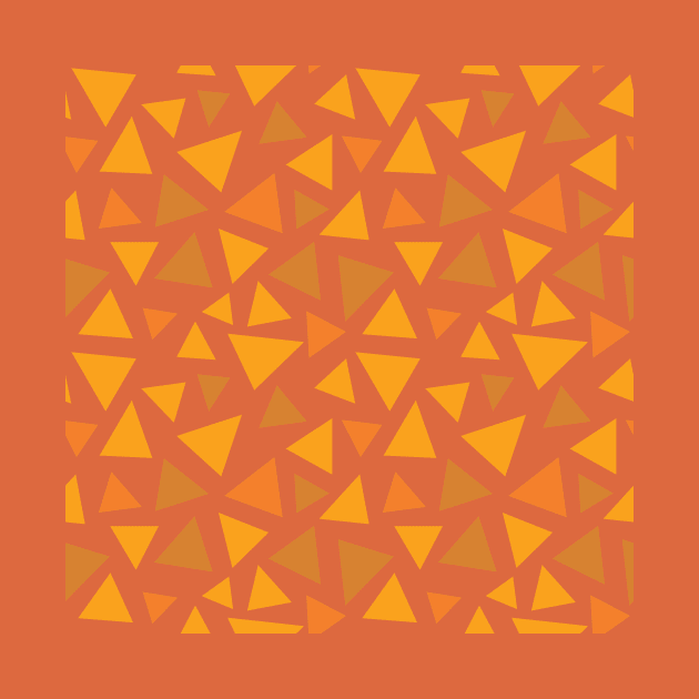 Grass Pattern - Red Autumnal Triangles by DCLawrenceUK