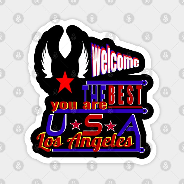 surfing festival in Los Angeles You Are The Best USA Flying star design Magnet by Top-you