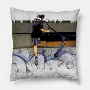 Steppin' It - Scooter Boy Pillow