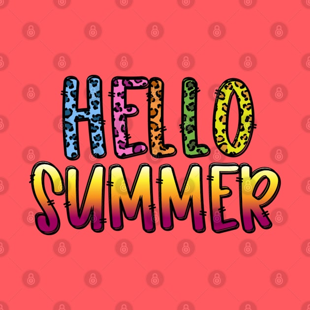 Hello Summer Cheetah design by YOYtees