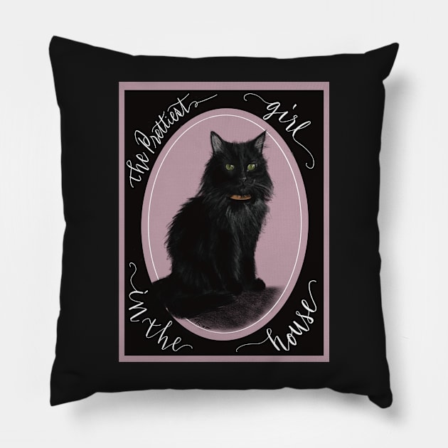 The prettiest girl in the house Pillow by Greerhm