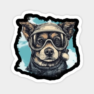 Aviator dog Magnet