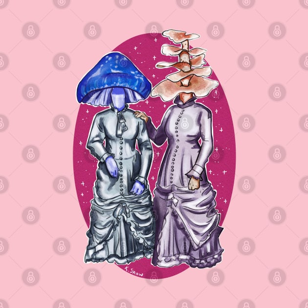 Victorian Mushroom Ladies by The Art Of Kimberlee Shaw