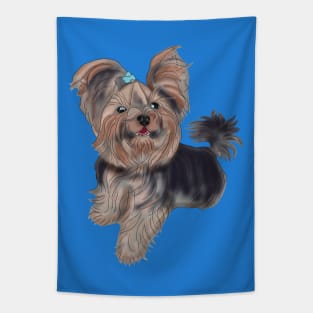 Yorkshire Terrier, cute sketch Tapestry