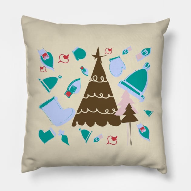 Cute Christmas Tree Pillow by bruxamagica