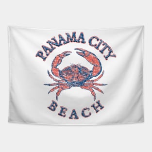 Panama City Beach, Florida, with Stone Crab on Wind Rose (Two-Sided) Tapestry