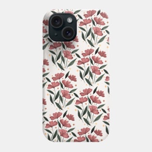 Cute floral bouquet pattern - neutral palette Phone Case