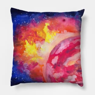 Pink Planet Explosion Pillow